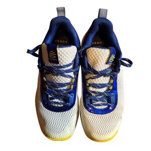 Under Armour Curry 6Y Youth Basketball Shoes White/Blue/Yellow